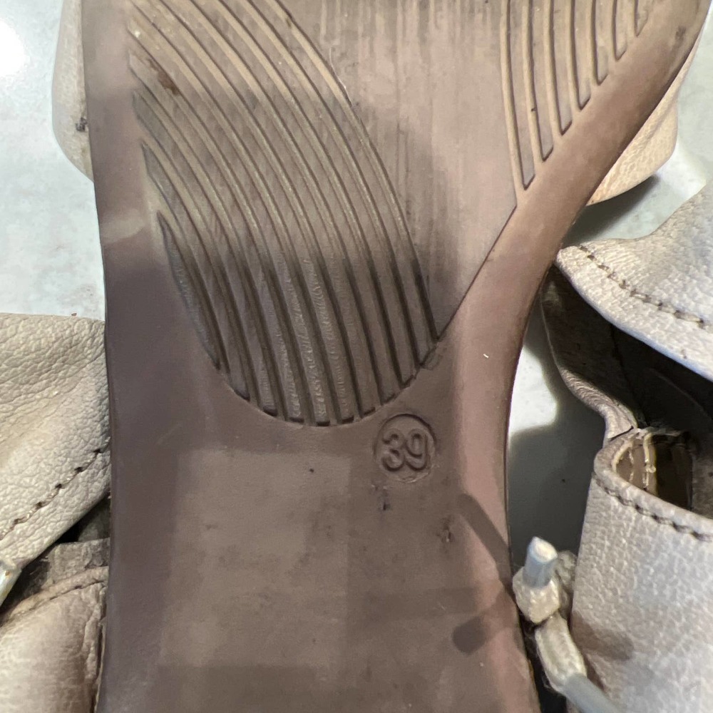 Nardo Women's Cream Side Lace Leather Open Toe Comfortable Flat Sandal Size 39‎ - Picture 6 of 7